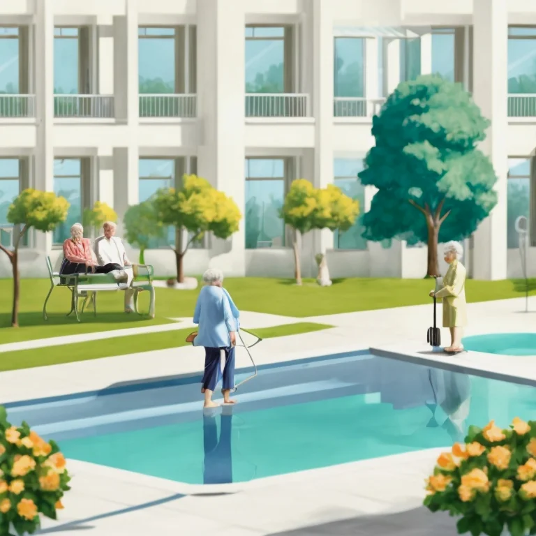 Seniors enjoying spa pool